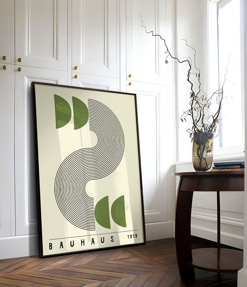 Bauhaus Printable Poster Set of 2 Mid Century Modern Print - Etsy