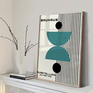 Bauhaus Printable Poster Set of 2 Mid Century Modern Print Set Digital ...