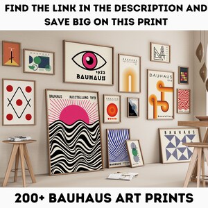 Bauhaus Printable Poster Set of 2 Mid Century Modern Print Set Digital ...