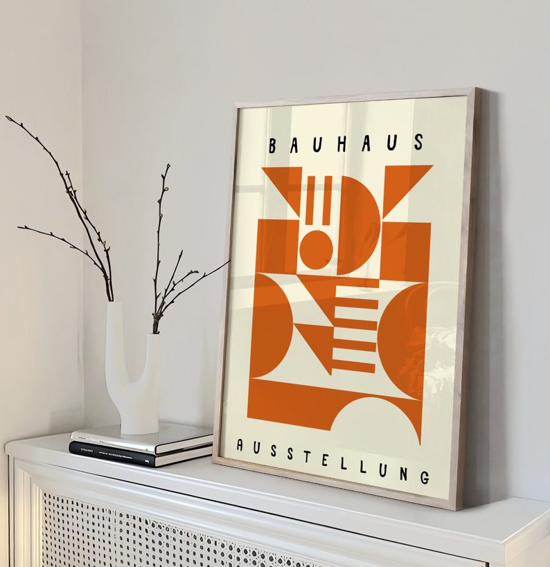 Bauhaus Printable Poster Set of 2 Mid Century Modern Print - Etsy