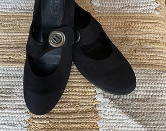 Arche black suede women shoes US size 8