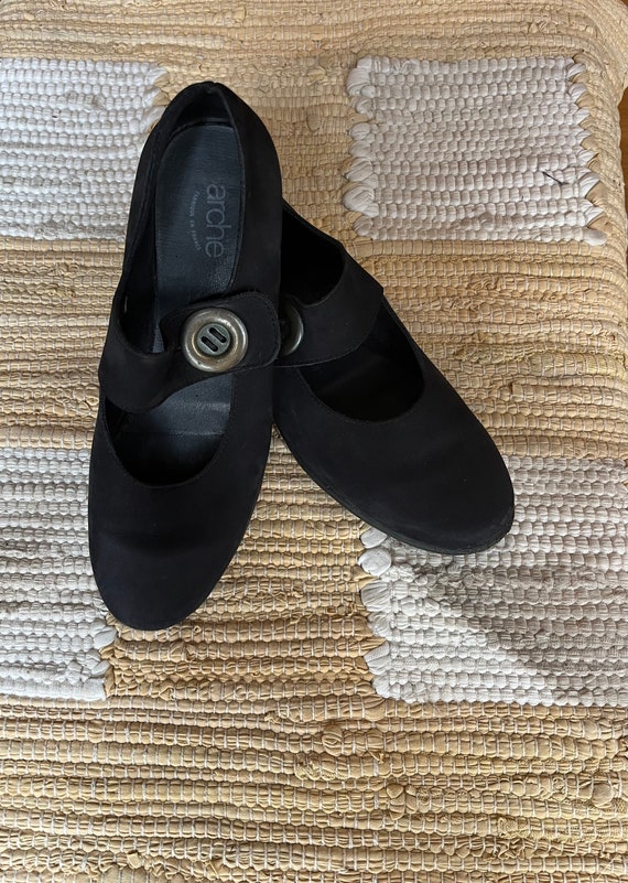 Arche black suede women shoes US size 8