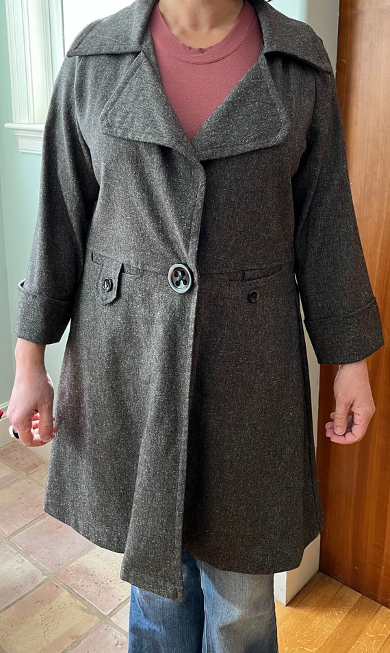 Handmade cotton gray coat.