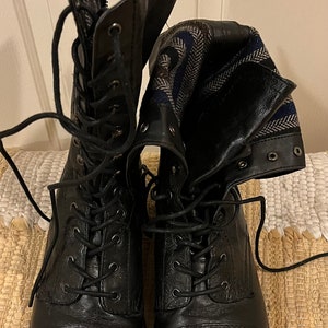 NWOB Steve Madden Black Rhinestones Combat Boots Size 9.5 Only