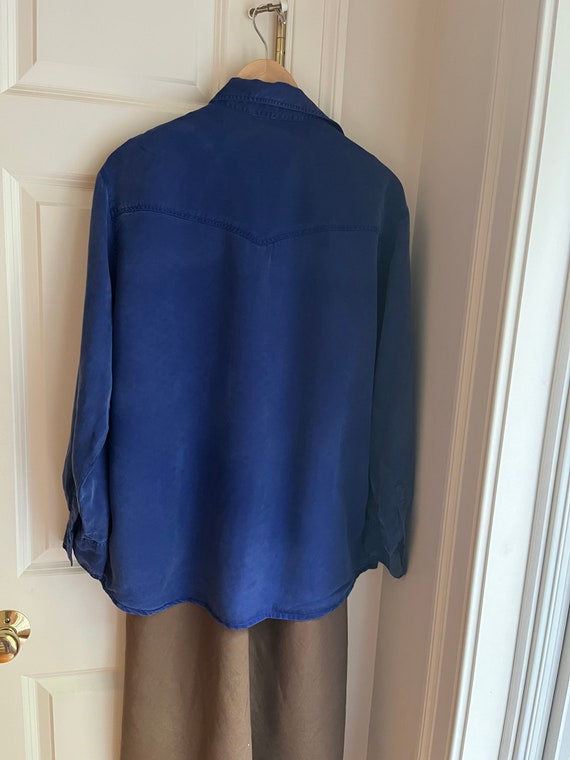 Women blue shirt. Size S - image 3