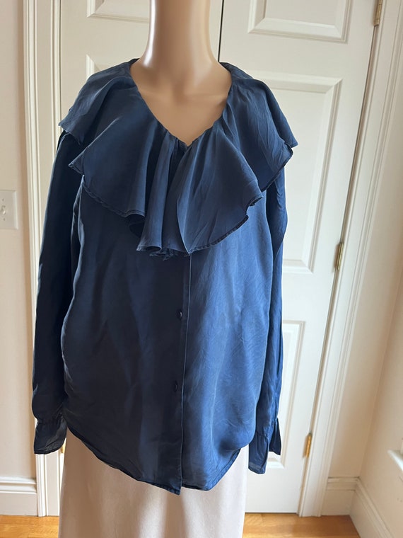 Women silk blouse Size Medium - image 2