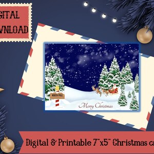 Cartolina di Natale digitale e stampabile di Buon Natale
