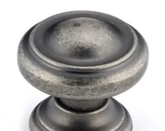 Richelieu - 1-3/16" diameter Pewter cabinet knob, brand new