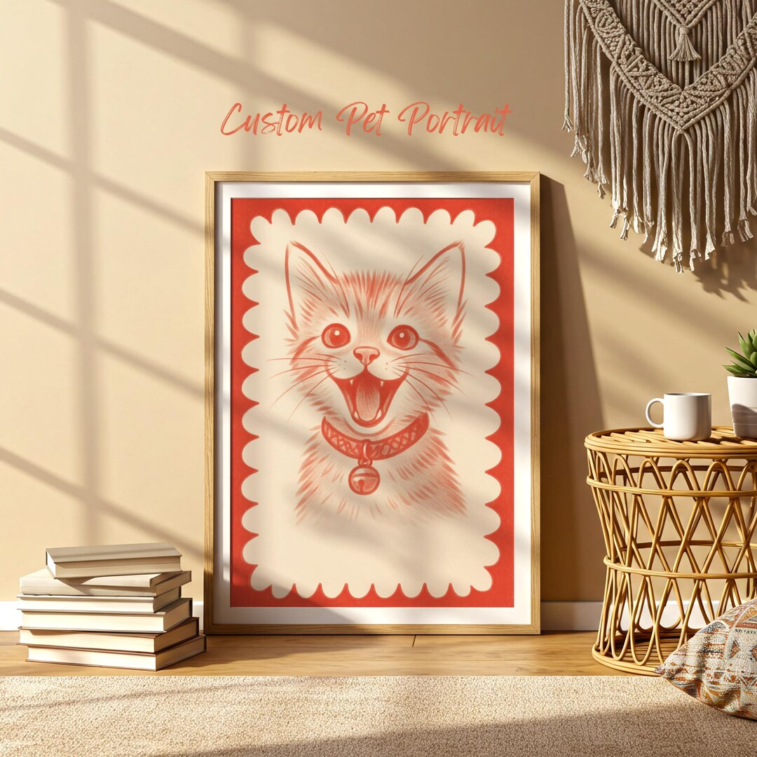 Custom Badly Drawn Pet Portrait, Custom Funny Pet Portrait ...