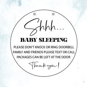 Baby schlafen Schild, nicht klopfen Schild, nicht klingeln Türklingel Schild, Pssst, Baby schläft, Haustür Schild, Privatleben Schild, Baby Shower Geschenk