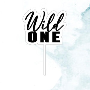 Wild One Cake Topper FILE, SVG FILE, first birthday cake topper file, Boho cake topper, retro cake topper, 3D wood cake topper