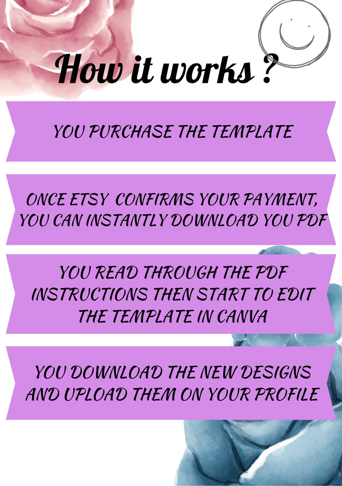 Pink Facebook Cover Template / Canva Template / Facebook Etsy