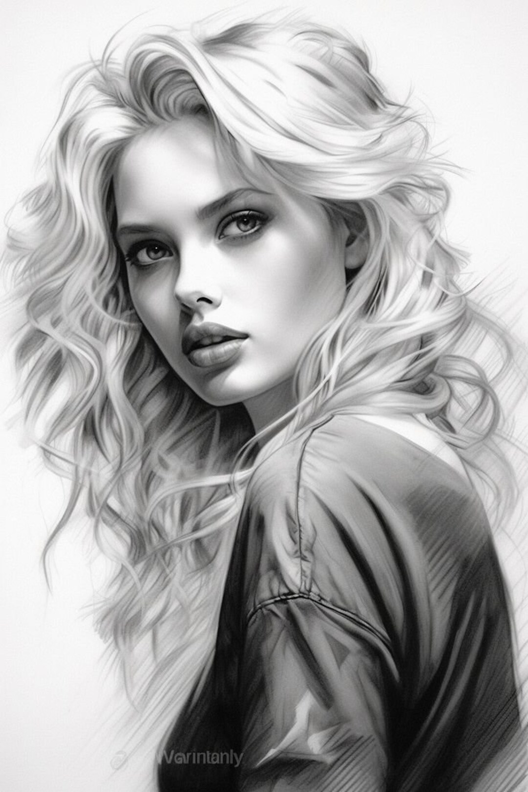 101 Printable Pencil Drawing Ideas Beautiful Girls Sketch Etsy UK