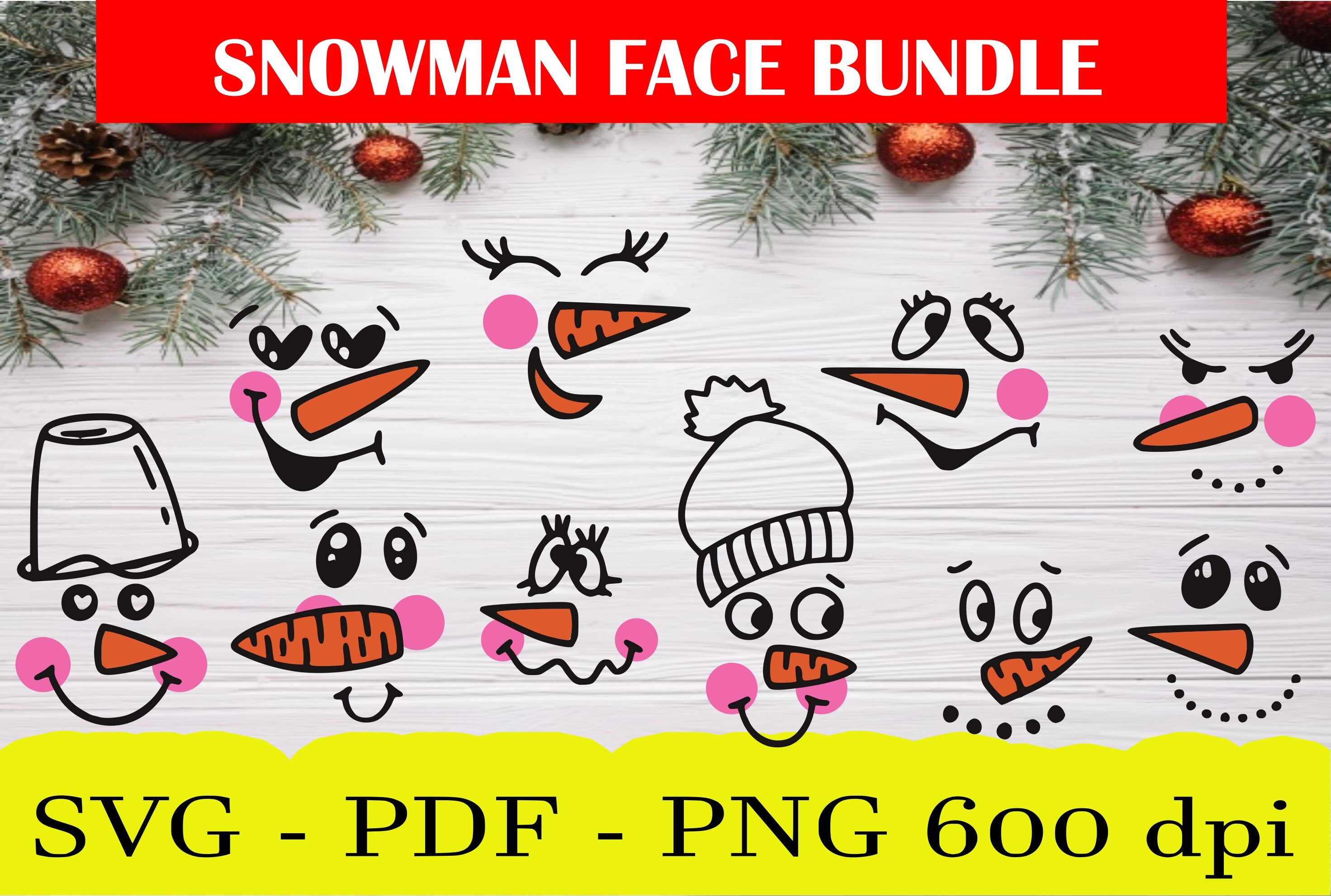 Snowman Face SVG