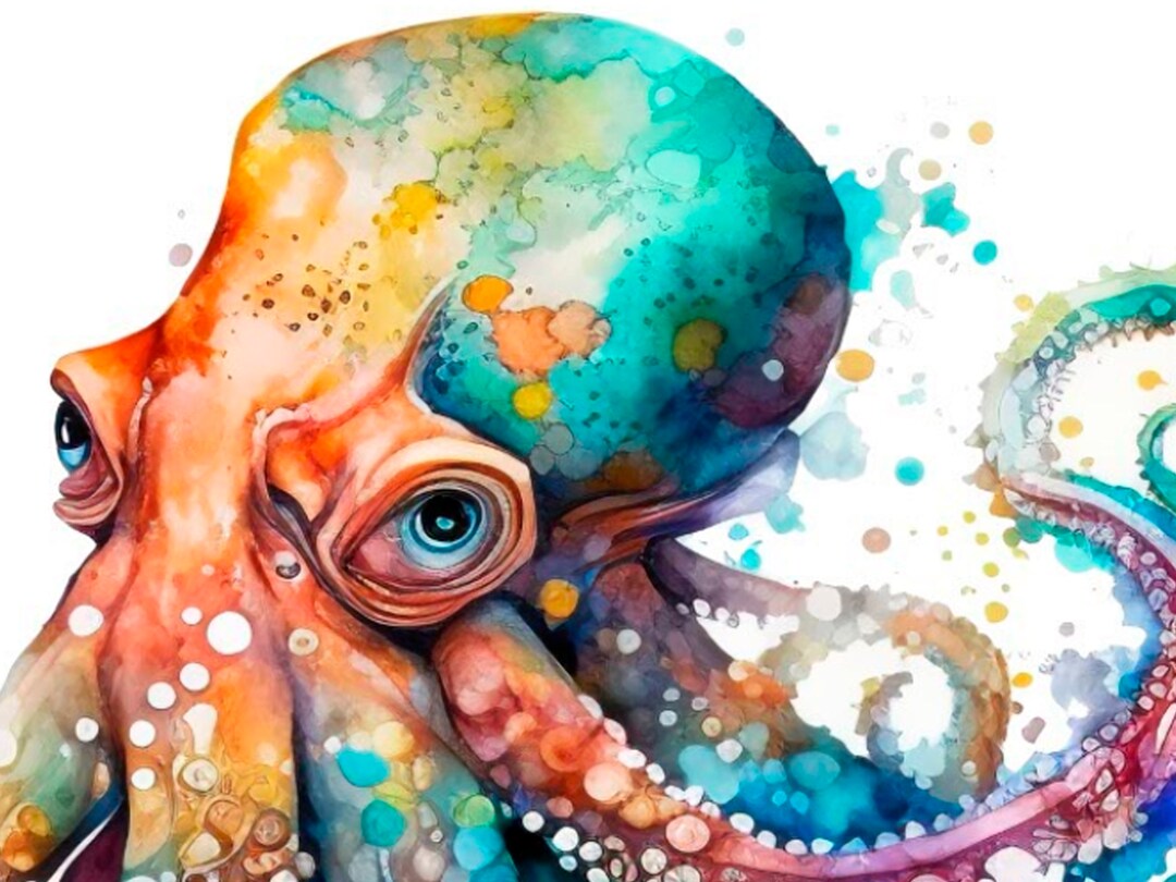 Sea Octopus Printable Wall Art Nursery Wall Decor - Etsy