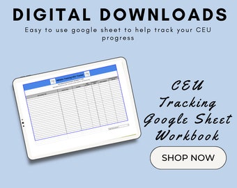 Athletic Training CEU Tracker Google Sheet Workbook