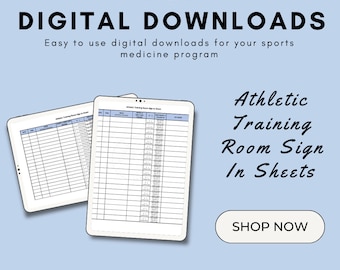 Athletic Training Template: Athletic Training Room Sign In Sheets & Rehabilitation Flow Chart
