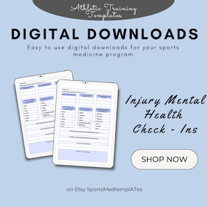 Athletic Training Template: Injury Mental Health Check Ins