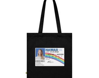 Licencia de conducir personalizada de bolsa de algodón orgánico McLovin de Superbad, Funny Comedy Movie