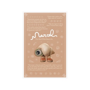 Marcel The Shell With Shoes On Satin Film Poster - Unique Cinema Fan Merchandise