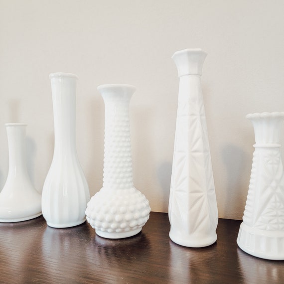 Vintage Milk Glass Bud Vases Mystery Box | Vintage Home Decor Milk  