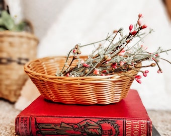 Vintage Golden Wicker Trinket Basket | Home Decor, Small Baskets, Basket Decor, Wicker Basket, Antiques, Vintage Baskets