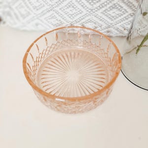 Pink Colored Glass Decorative Bowl | Vintage Home Decor Pink Colored Glass Bowl Vintage Glassware Pink Bowls Decorative Colored Glassware