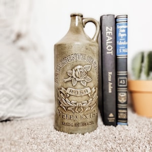 Vintage Brazilian Ceramic Bottle Vase | Home Decor Bottle Vases Vintage Bottle Antiques Vintage Home Decor Gift for Her Gift for Him