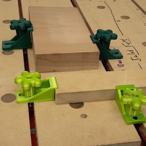 Digital File: Low Profile CNC Toe Clamps for T-Track Hold Downs with Nut Tightener Handle 3D Print with PLA image 7