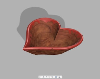 Heart Bowl Plans – Directions, Model, STL & Fusion 360 CNC Files