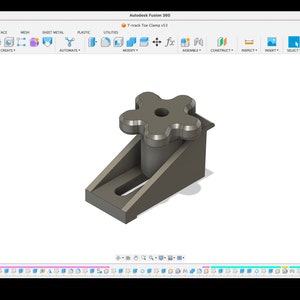 Digital File: Low Profile CNC Toe Clamps for T-Track Hold Downs with Nut Tightener Handle 3D Print with PLA image 10