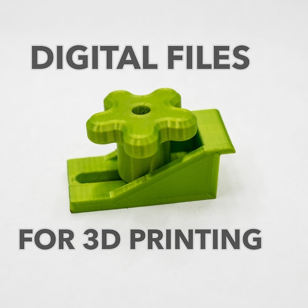 Digital File: Low Profile CNC Toe Clamps for T-Track Hold Downs with Nut Tightener Handle - 3D Print with PLA