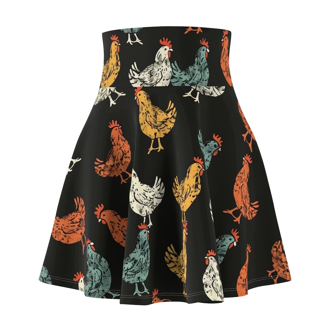 Farm Girl Chicken Rooster Skater Skirt, Mom Country Dance Apparel ...
