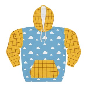 Cowboy Sherriff Cartoon Unisex Pullover Hoodie, Western Theme Sweatshirt, Wild West Pullover, Cowboy Sheriff Hoodie, Rodeo Sweatshirt,