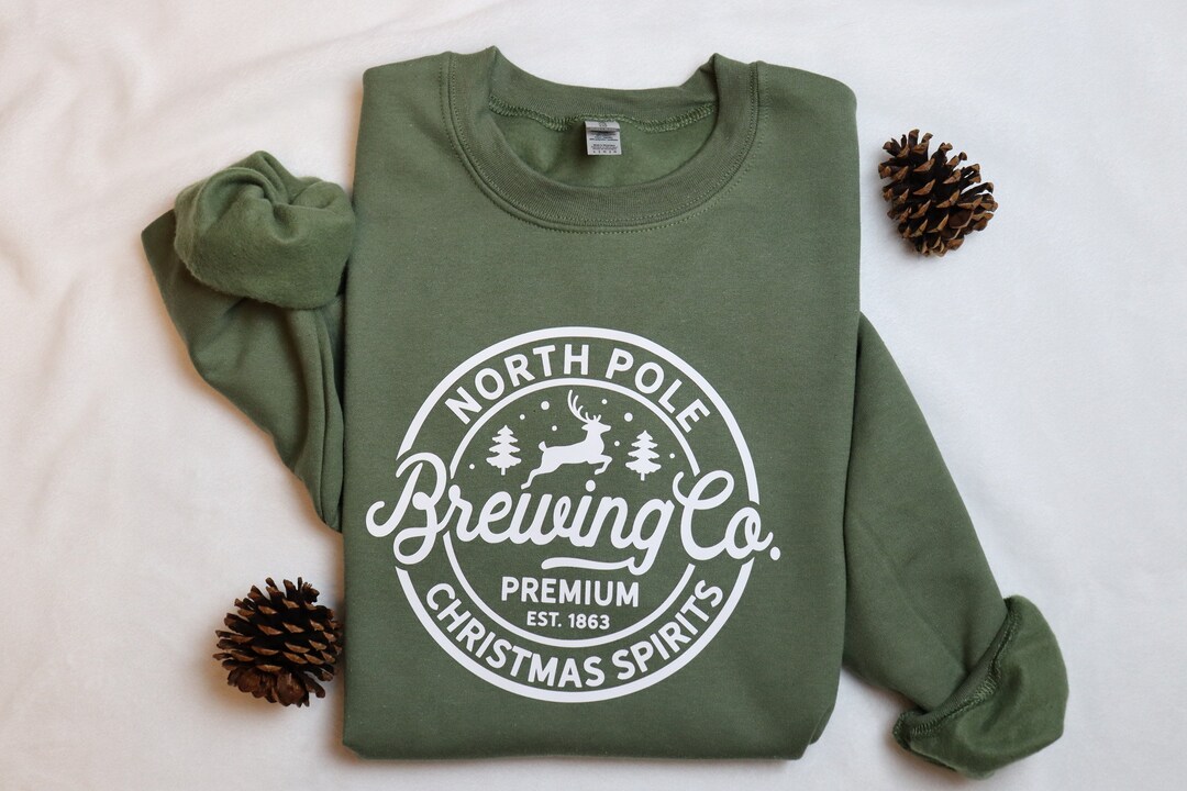 North Pole Brewing Co Sweatshirt, Christmas Crewneck, Holiday