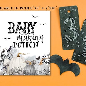 Halloween Funny Punch Sign, Printable Spooky Baby Shower Decor, Baby ...