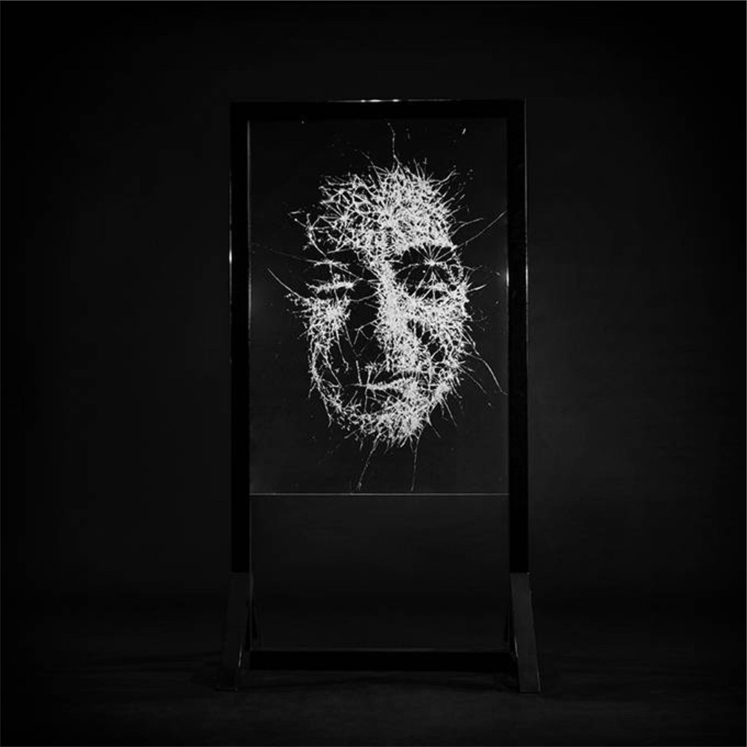Custom Glass Art Portrait Cracked Glass Handmade Gifts Etsy