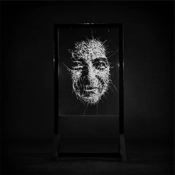 Buy Custom Glass Art Portrait Cracked Glass Handmade Gifts Online