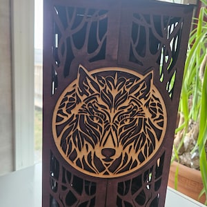 WINE CABINET  lasercut hand-made wine is not included.  Holds 2 bottles.