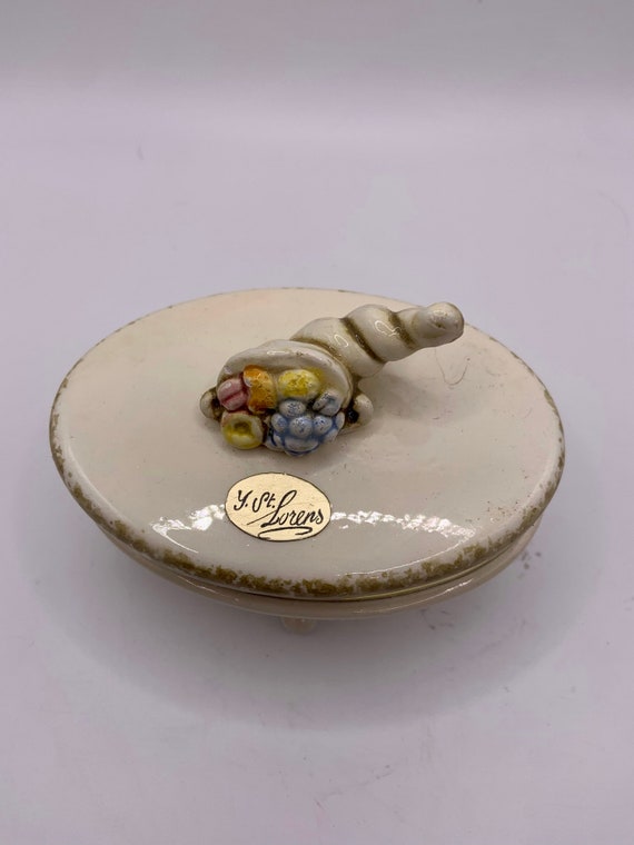 Hard to Find! !! Y. St. Lorens Trinket Box Made i… - image 5
