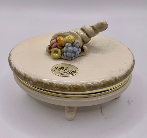 Hard to Find! !! Y. St. Lorens Trinket Box Made i… - image 7
