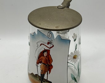 Antique German Handpainted Stein