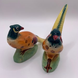 Vintage Pheasant Salt and Pepper Shakers Made in Japan