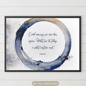 Zen Printable Wall Art,Buddha,Quotes,Zen Circle Watercolor,Digital Download,Wall Decor,Inspirational Poster,Meditation Paintings,Spiritual