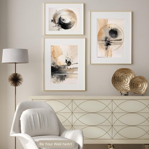 Set of 3 Neutral Modern Printable Wall Art | Wabi Sabi Poster ...