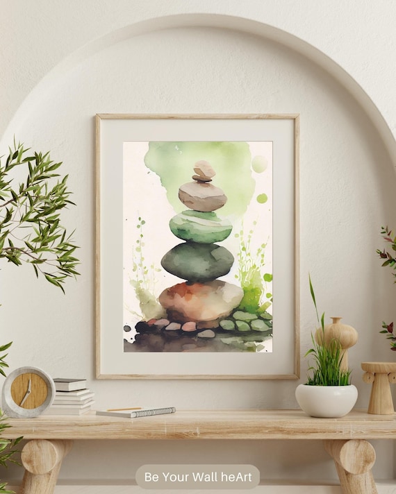 Zen Printable Wall Art,zen Stones,digital Download,wall