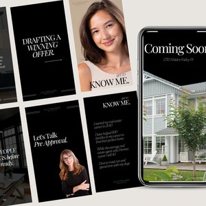 Image showcasing Luxury Real Estate Story Templates for Canva | Luxury Realtor Templates ...