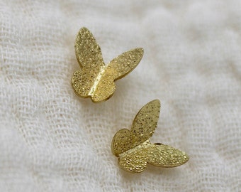 18k gold plated earrings | Butterfly Earrings / Studs | fine ear studs