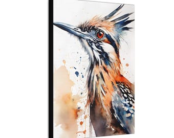 Ritratto di Roadrunner ad acquerello su tela