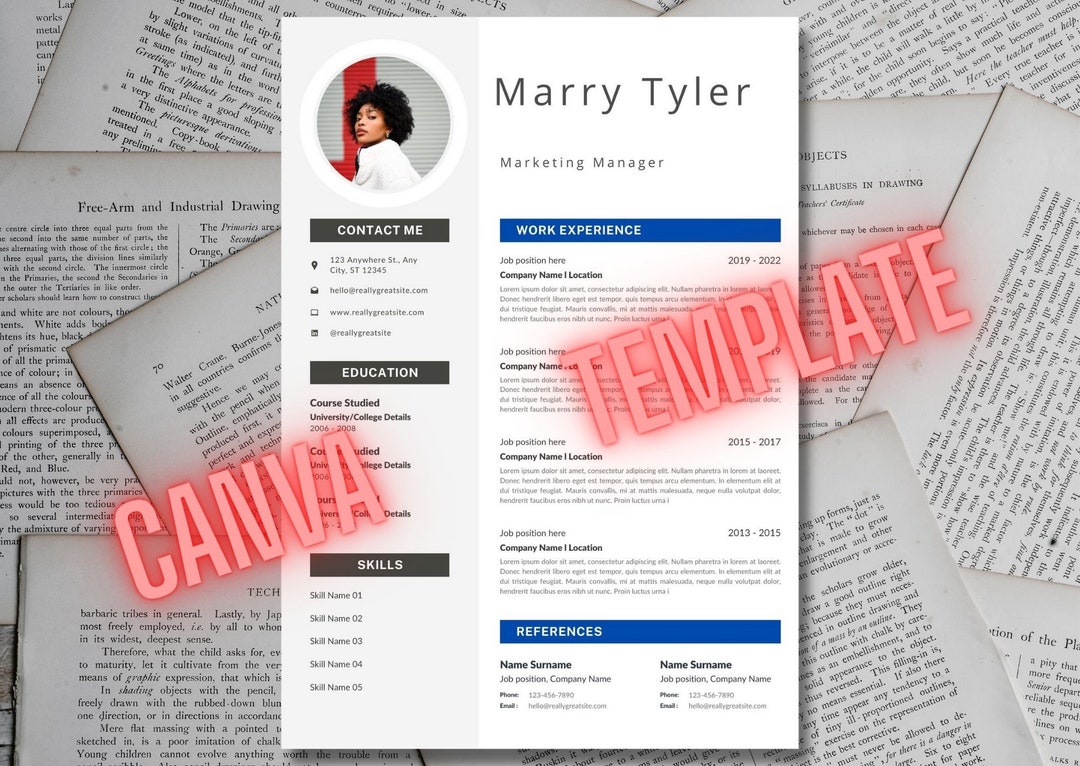 Modern Resume Template for Google Docs CV TEMPLATE Resume - Etsy